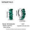 Pendientes De Aro Aretes S925 De Plata Con Circonitas Azule