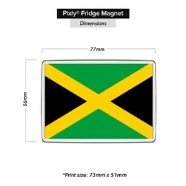 Pixly® Jamaica Flag Fridge Magnet Large Jumbo Size Jamaican Keepsake Country Souvenir Novelty Refrigerator Magnets Gift