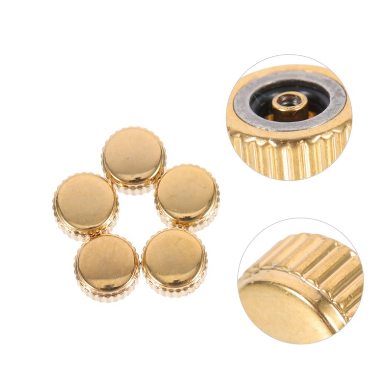 Healeved 5pcs Watch Crowns for Watch Repair Professional Replacement Parts