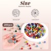 TINKRSTUFF 200pcs 10mm Rhinestone Beads for Crafting, Black Shiny Round