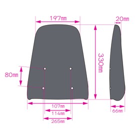 Worldwalk CRF250L CRF250Ls Dedicated Windscreen Clear ws-36c