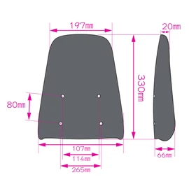 Worldwalk CRF250L CRF250Ls Dedicated Windscreen Clear ws-36c