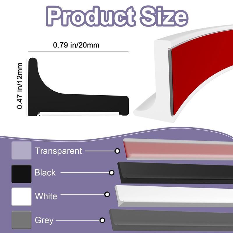Hzetuu Shower Water Guard, Silicone Shower Threshold Water Dam, Shower