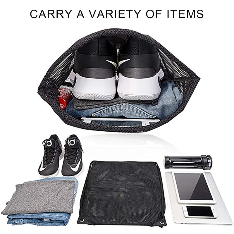 NINVVS 1 Pcs Mesh Drawstring Backpack and 1 Pcs Mesh