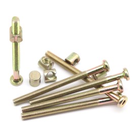 binifiMux 6-Pack M6-1.0 x 80mm Furniture Barrel Nuts and for Crib Cot Baby Bed, Allen Head Hex Drive Socket Cap