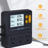 DIGITEN Reptile Temperature Controller with Timer Day-Night,3-Stage Outlet Thermostat Cooling