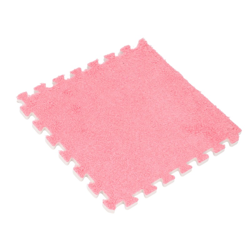 10pcs Plush Foam Floor Mat Thickened Cuttable Interlocking Carpet Tiles