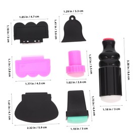 FOMIYES 7pcs Nail Art Stamping Set Includes Stamper Scraper and Templates for Creative Manicure Designs for Professional Salons and Home Use