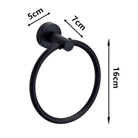 gotyou Towel Ring for Wall Mounting, Towel Ring Towel Rail, Stainless Steel Towel Holder, Round Towel Holder, Towel Ring, No Drilling Required for Bathroom, Living Room, Kitchen