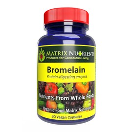 BROMELAIN - HIGHLY POTENT, 100% Organic, Protein-Digesting Enzyme! Improve Digestion - Vegan Capsules (60ct)