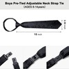 DiBanGu Boys Pre-tied Neckties and Pocket Square Set Adjustable Strap
