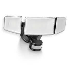 ALUSSO® LED Security Lights Motion Sensor, 60W 6000LM 3 Modes Flood Lights Outdoor Motion Sensor, 3CCT 3 Heads Outdoor Security Light Wet Location Use for House Garage Yard Walkway Black