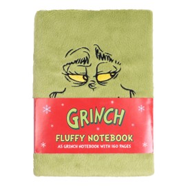 Fizz Creations The Grinch Fluffy Note Book. Festive Textured Notebook. Christmas Themed Note Book. Dr Seuss Stationery.