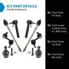 TRQ Front Steering & Suspension Kit Ball Joint Sway Bar