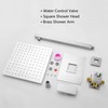 Lordear 16 Inch Shower Head Rainfall Solid Square Ultra Thin