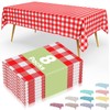 Smiry 8 Packs Gingham Disposable Table Cloth, 54 x 108