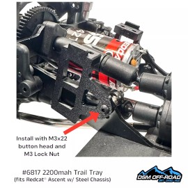 For Redcat Racing Trail Tray (Fits Redcat® Ascent & Ascent Fusion) Shorty 2200mah battery - Shorty /Adventure Pack, Original Ascent (Steel Chassis)