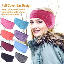 Unbranded Winter Ear Warmer Head Band Sports Sweatband Fleece Ski Ear Muff for Women Men - Watermelon Red