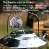 Outdoor Stainless Steel Kettle Locking Handle Camping Hung Pot Portable