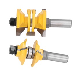 Tenon Entry Door Router Bit, Adjustable Cabinet Routers Bits Longer Service Life 1/2in Shank 2Pcs/Set for MDF