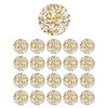 20 pieces of golden placemats, round gold foil placemats, shiny