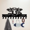 SUPERDANT Key Hanger with Cow Motif, Wall Mount, Key Holder