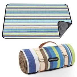 Waterproof Picnic Blanket Portable with Carry Strap for Beach Mat or Family Outdoor Camping Party (Mix Color)