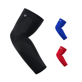 LP SUPPORT 251Z Arm Sleeves for Women, Men, and Youth Athletes - Ideal for Tendonitis, Arthritis, Fitness Basketball and Football (Black, XXXL, 1pcs)