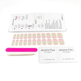 ZEARE Cured Gel Nail Strips 22pcs UV Free Easy Apply & Remove Salon-Quality Gel Nails Stickers Long Lasting