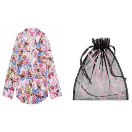 Victoria's Secret x Mary Katrantzou Pajama Shirt Top PJ Sleepwear L ~ Free Bag