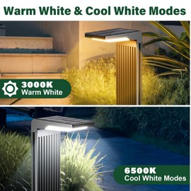 COXSENI Solar Pathway Lights Outdoor 6Pack, Bright 60LED Solar Path Lights Outside Waterproof, Warm & Cool Walkway Light Solar Powered, Landscape Lighting for Driveway Lawn Patio Garden Yard