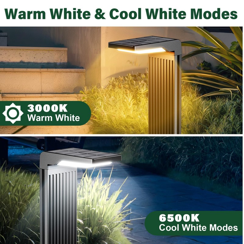 COXSENI Solar Pathway Lights Outdoor 6Pack, Bright 60LED Solar Path