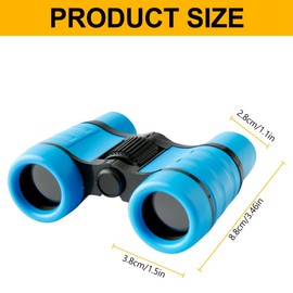 Lotsdonxia Children's Binoculars Waterproof Lightweight and Portable 4 * 30 High Power HD Binoculars Suitable for Camping Beach Outdoor Forest (Blue)
