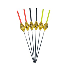 SRG Pole Floats SRG013 Pack of 6 x Pole Floats Diamond Margin Fiberglass Stem choose from (0.05g / 0.1g / 0.2g / 0.3g) (6 x 0.3g (6 x Black Tip))