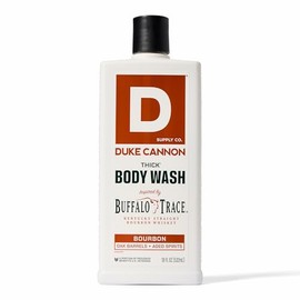 Duke Cannon Supply Co. Thick High Viscosity Body Wash - 3X Thicker, Plant-Based, Mineral-Enriched Body Wash for Men - Big American Bourbon - Mens Body Scrub - Bourbon (18 oz)
