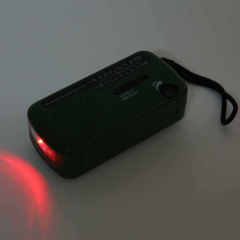 Hand Crank Solar Radio AM FM SW1 SW2 Camping LED