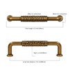 Asidrama 10 Pack 3.75 Inch(96mm) Antique Brass Cabinet pulls Kitchen