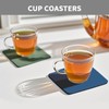 6 PCS Double Color Cup Coasters (Pink Grey)