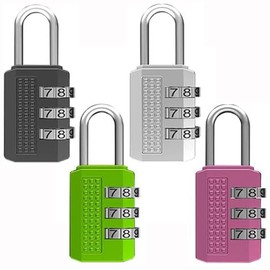 1Pack Combination Lock for Locker 3 Digit Outdoor Combination Padlock Resettable Luggage Locks Padlock Weatherproof Suitcase Number Lock for Travel Bag Gym Locker Toolbox Suit Case