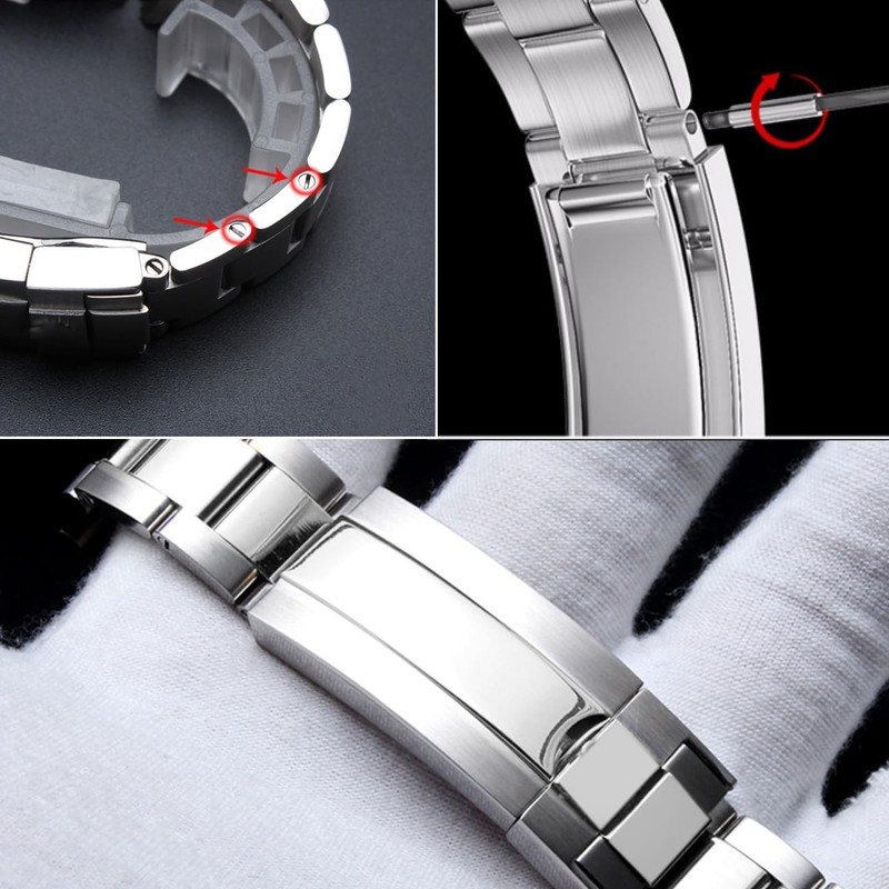 Kai Tian Premium Double Buckle 20 mm Metal Watch Strap