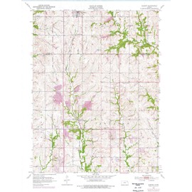 YellowMaps Elmont KS topo map, 1:24000 Scale, 7.5 X 7.5 Minute, Historical, 1952, Updated 1976, 27.07 x 21.05 in - Polypropylene