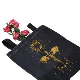 MYSOMY Xaden Riorson House Tote Bag Fourth Wing and Iron Flame Inspired Gift Dragon Rider Gift Violet Sorrengail Silver One Bag (SUNMOON TB)