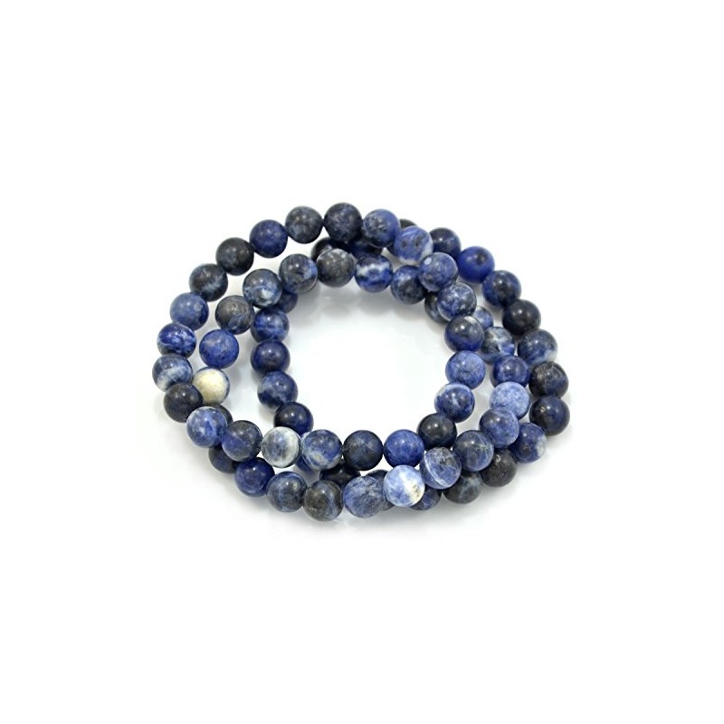 Juego de 3 pulseras de abalorio elásticas de piedra de