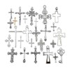 Kinteshun Christian Cross Charm Assorted Alloy Crucifix Pendant Connector for