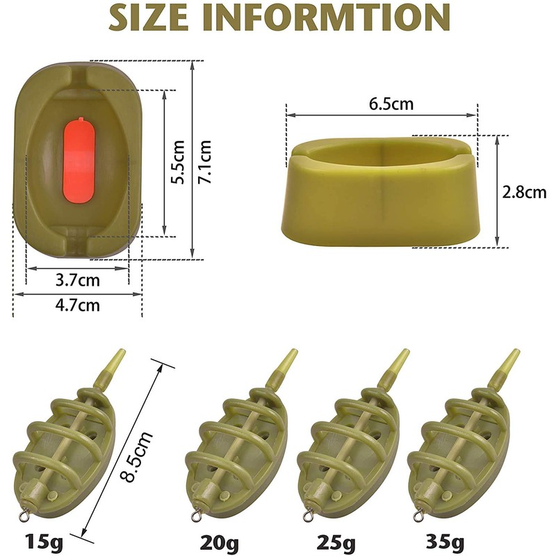ANCLLO Inline Method Feeder Set Carp Fishing Tackle 4 Inline