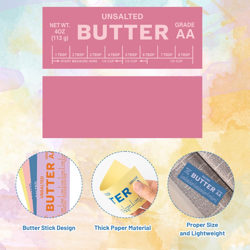 Laffact Colorful Butter Stick Shaped Bookmark, 120Pcs Book Club Reader