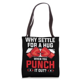 Shadow Boxing Punching Kickboxing Bag Gloves Boxer Fighting Tote Bag