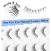 10 Pairs Fox Eye Lashes, Wispy Natural Lashes Lightweight Wispy