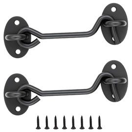 Wvapzwr 2 Pack 3 Inch Barn Door Lock Gate Latch, Hook and Eye Latch, Stainless Steel Window Door Hook for Window, Sliding Door, Wooden Fence, Bedroom, Bathroom