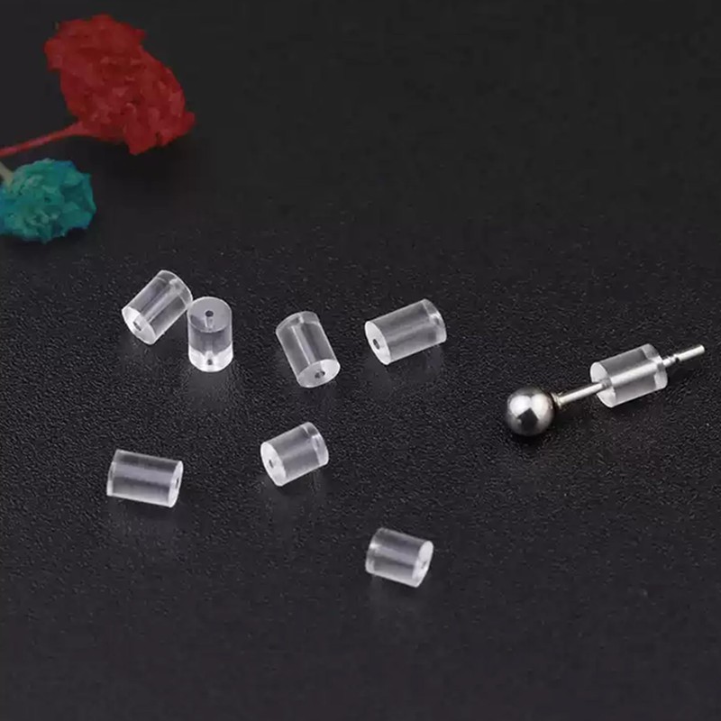 Clear Silicone Earring Backs, Hypoallergenic Replacement Stoppers for Stud, Fishhook,